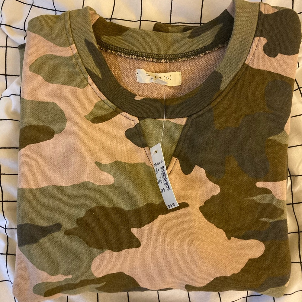 Madewell Camoflauge Sweatshirt Size Medium NEW